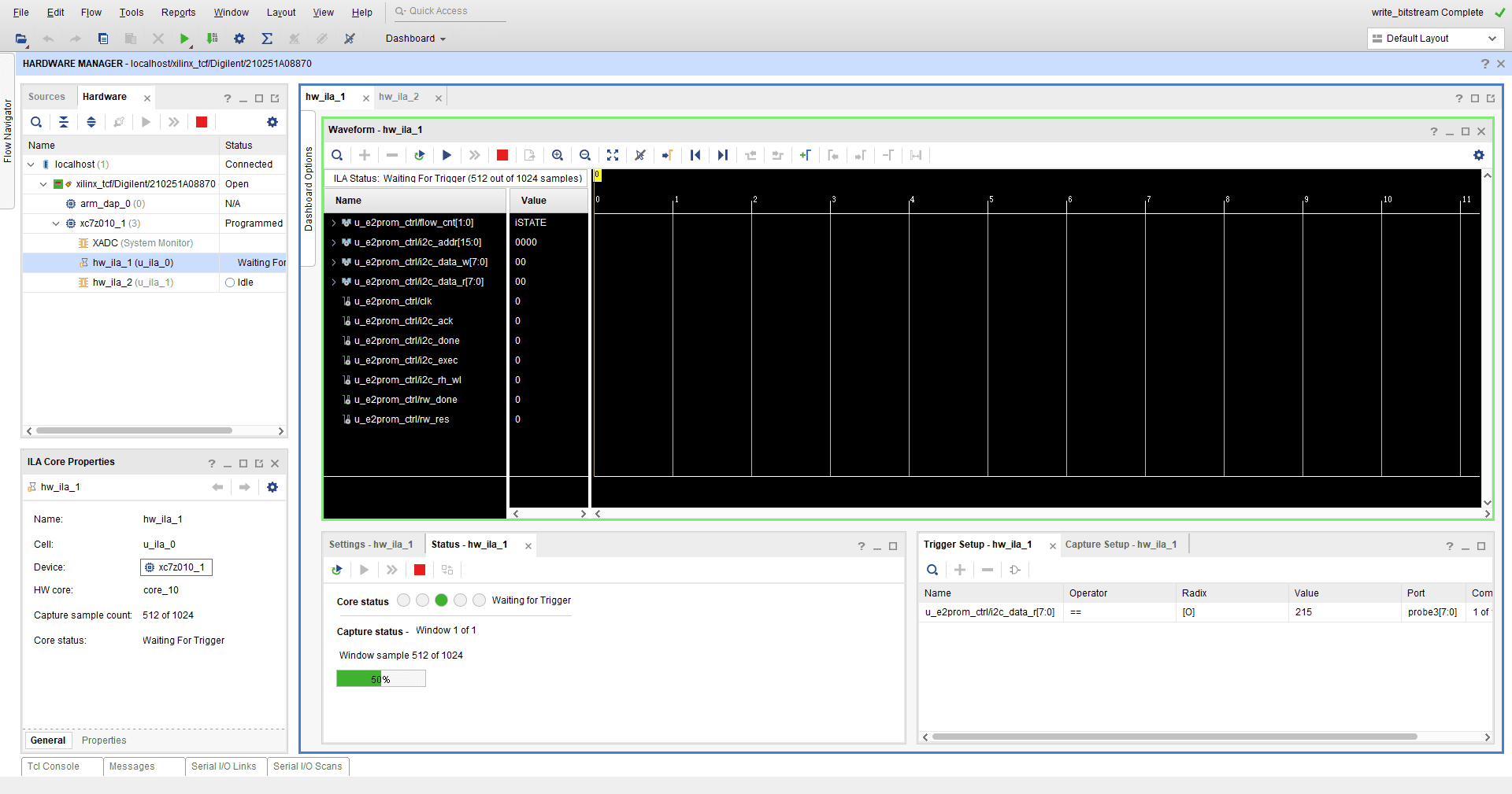 EEPROM ILA等待触发