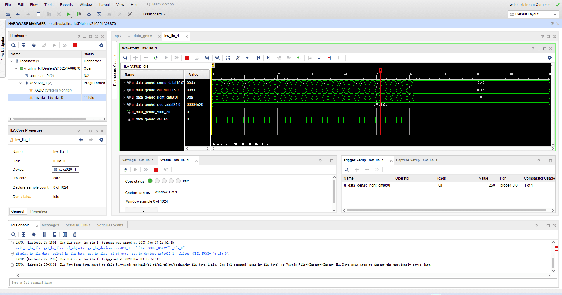 SPI TF ILA等待触发